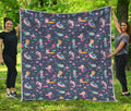 Mermaid Cartoon Pattern Print Quilt