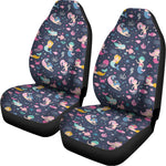 Mermaid Cartoon Pattern Print Universal Fit Car Seat Covers