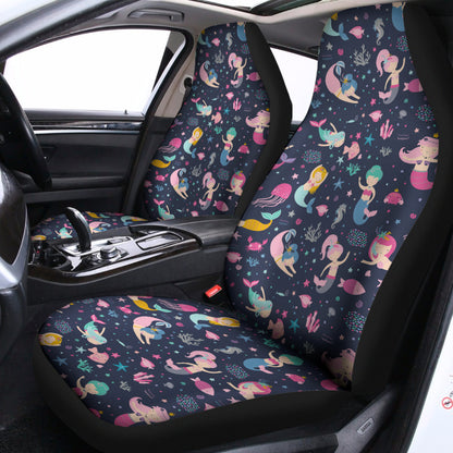 Mermaid Cartoon Pattern Print Universal Fit Car Seat Covers