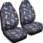 Mermaid Cartoon Pattern Print Universal Fit Car Seat Covers