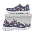 Mermaid Cartoon Pattern Print White Running Shoes
