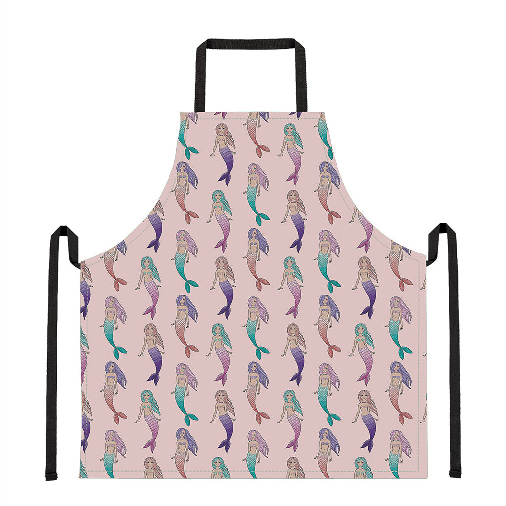 Mermaid Girls Pattern Print Apron