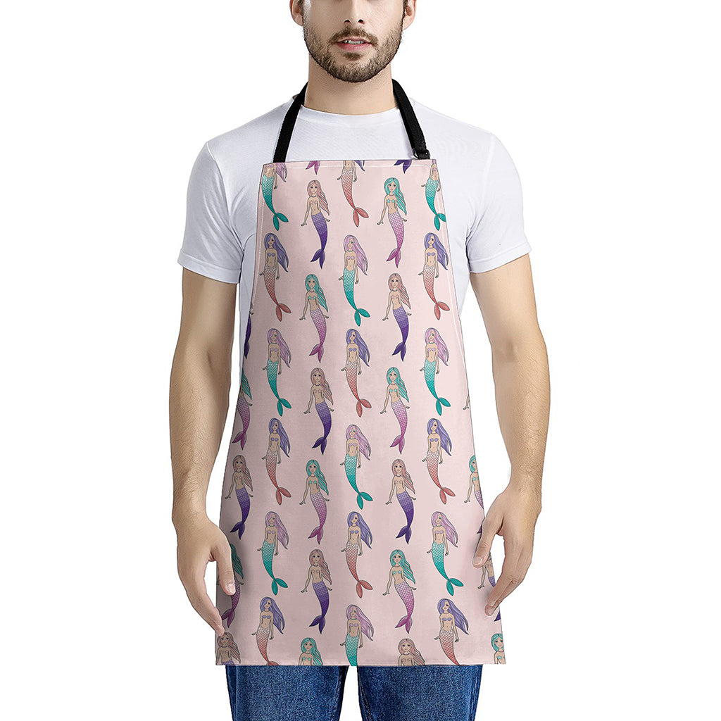 Mermaid Girls Pattern Print Apron