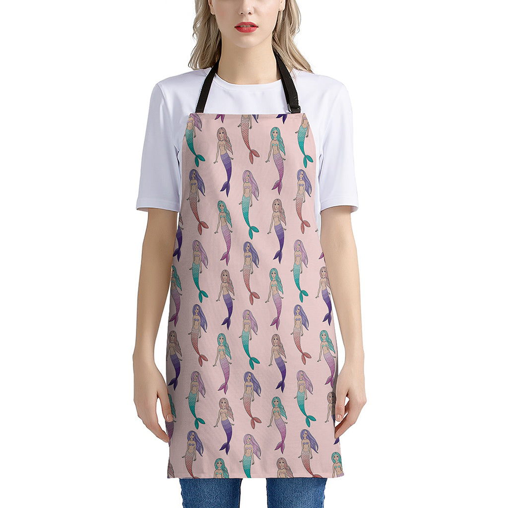 Mermaid Girls Pattern Print Apron