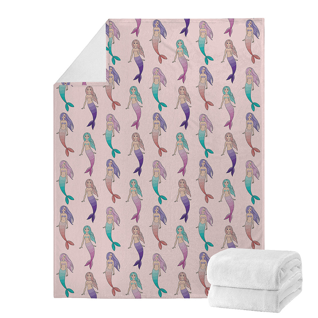 Mermaid Girls Pattern Print Blanket