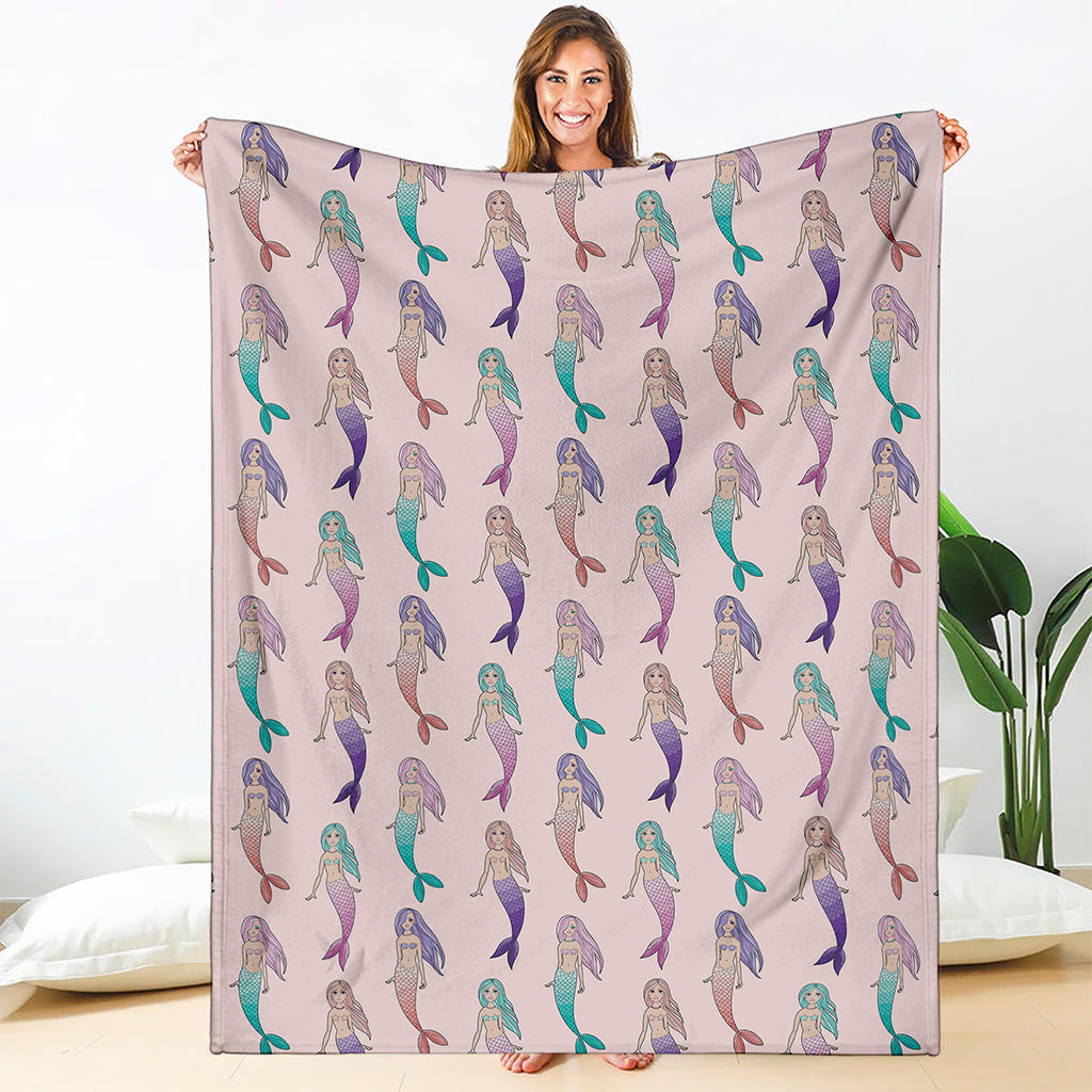 Mermaid Girls Pattern Print Blanket