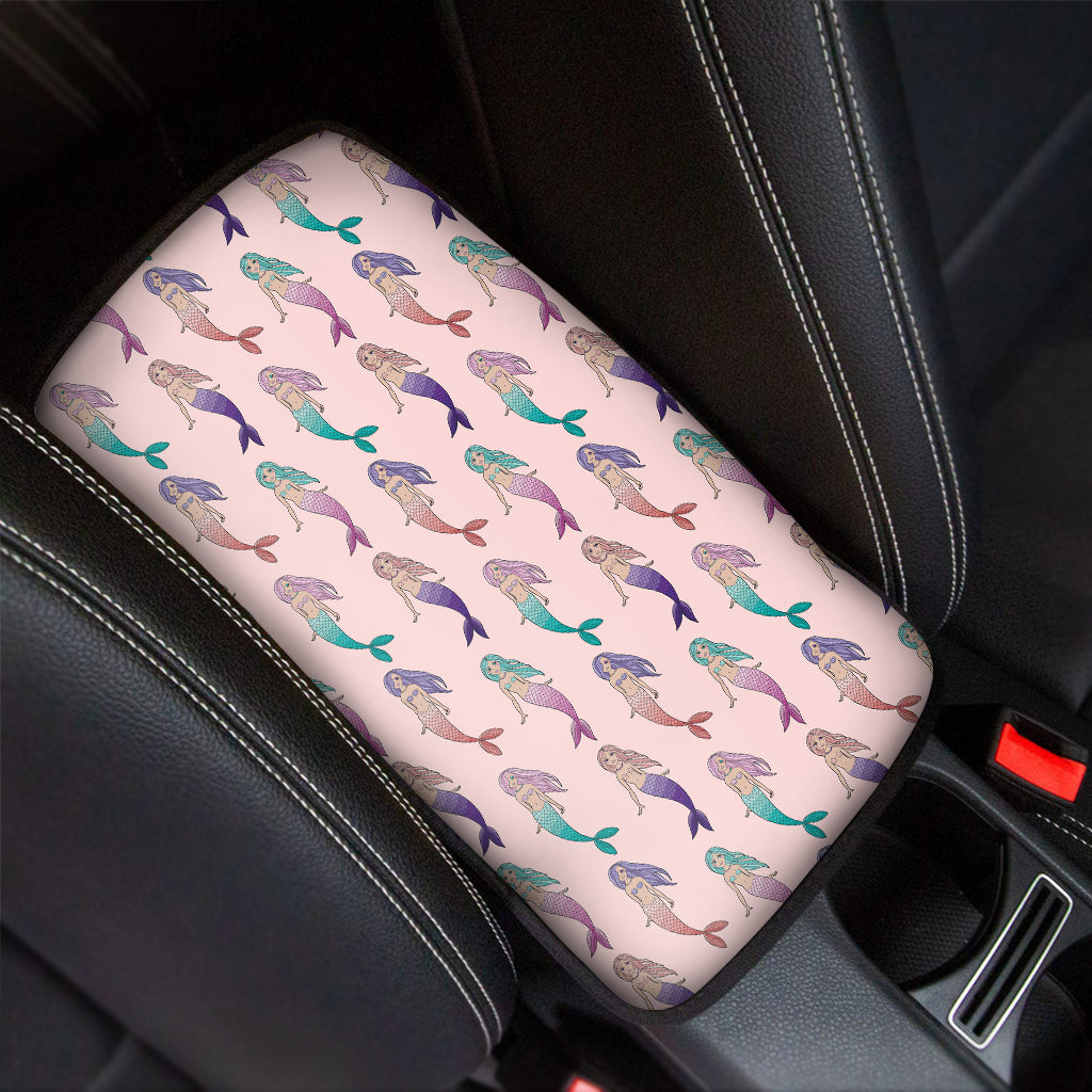 Mermaid Girls Pattern Print Car Center Console Cover
