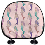 Mermaid Girls Pattern Print Car Headrest Covers