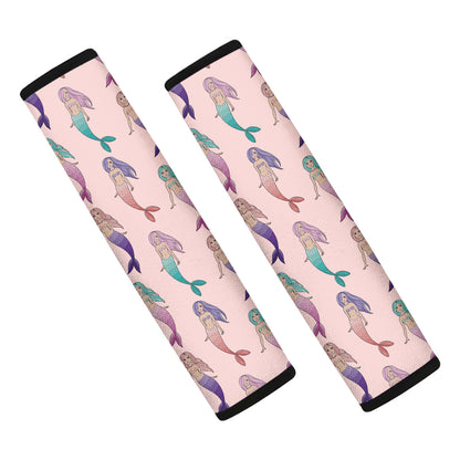 Mermaid Girls Pattern Print Car Seat Belt Covers