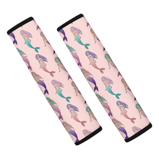 Mermaid Girls Pattern Print Car Seat Belt Covers