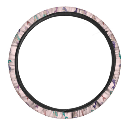 Mermaid Girls Pattern Print Car Steering Wheel Cover