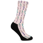 Mermaid Girls Pattern Print Crew Socks