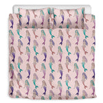 Mermaid Girls Pattern Print Duvet Cover Bedding Set