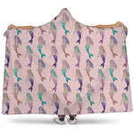 Mermaid Girls Pattern Print Hooded Blanket