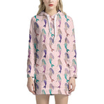 Mermaid Girls Pattern Print Hoodie Dress