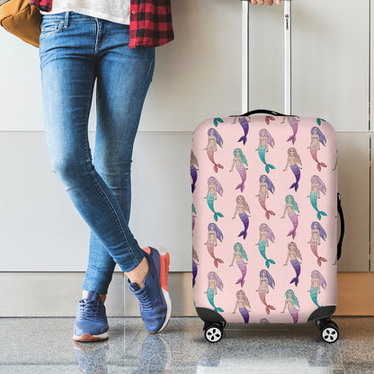 Mermaid Girls Pattern Print Luggage Cover