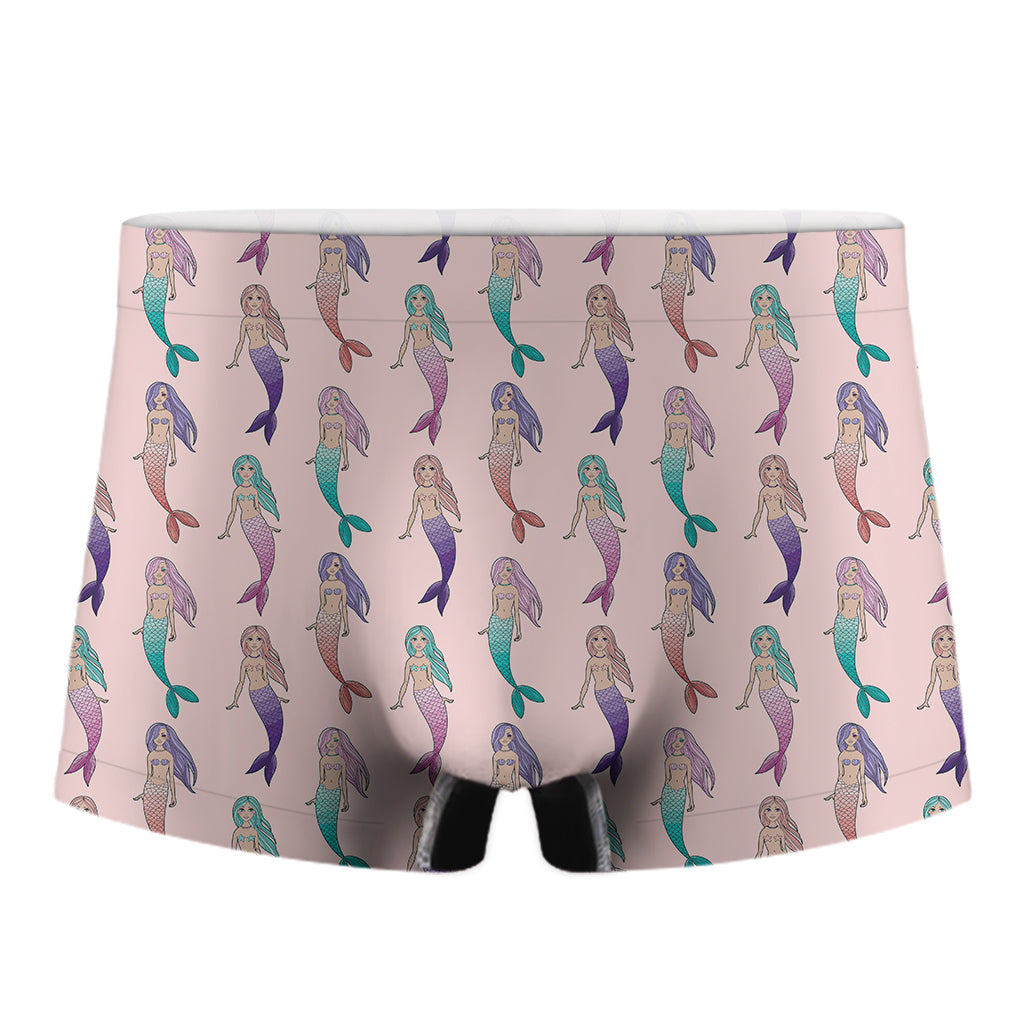 Mermaid Girls Pattern Print Men's Boxer Briefs