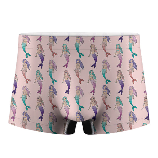 Mermaid Girls Pattern Print Men's Boxer Briefs