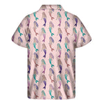 Mermaid Girls Pattern Print Men's Short Sleeve Shirt
