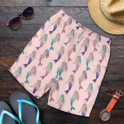 Mermaid Girls Pattern Print Men's Shorts