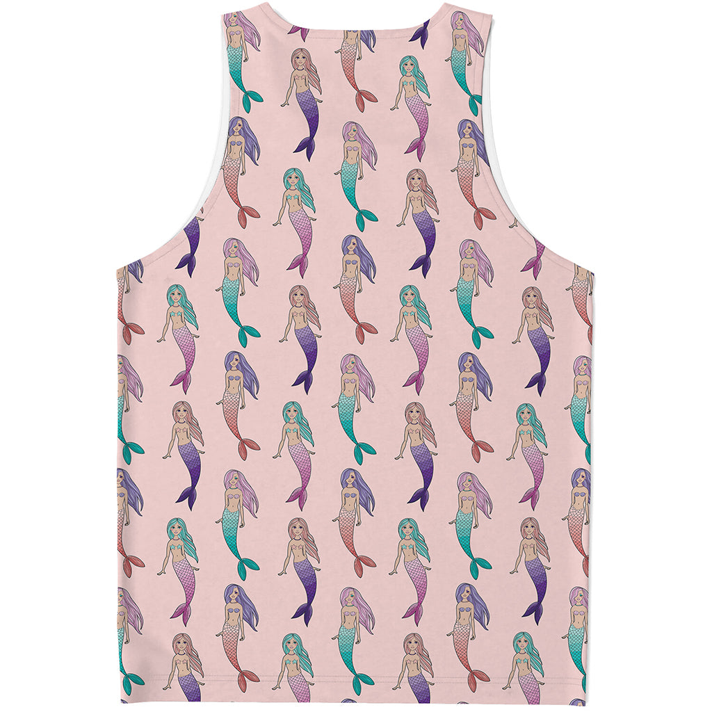 Mermaid Girls Pattern Print Men's Tank Top