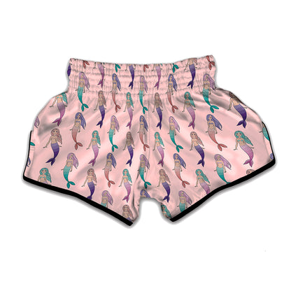 Mermaid Girls Pattern Print Muay Thai Boxing Shorts