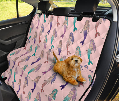 Mermaid Girls Pattern Print Pet Car Back Seat Cover
