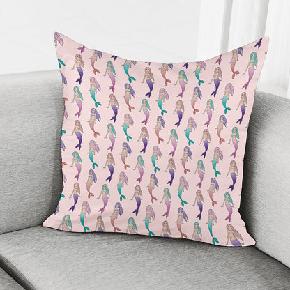 Mermaid Girls Pattern Print Pillow Cover