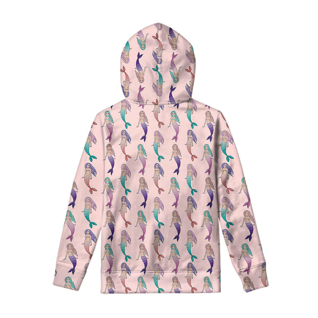 Mermaid Girls Pattern Print Pullover Hoodie