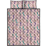 Mermaid Girls Pattern Print Quilt Bed Set
