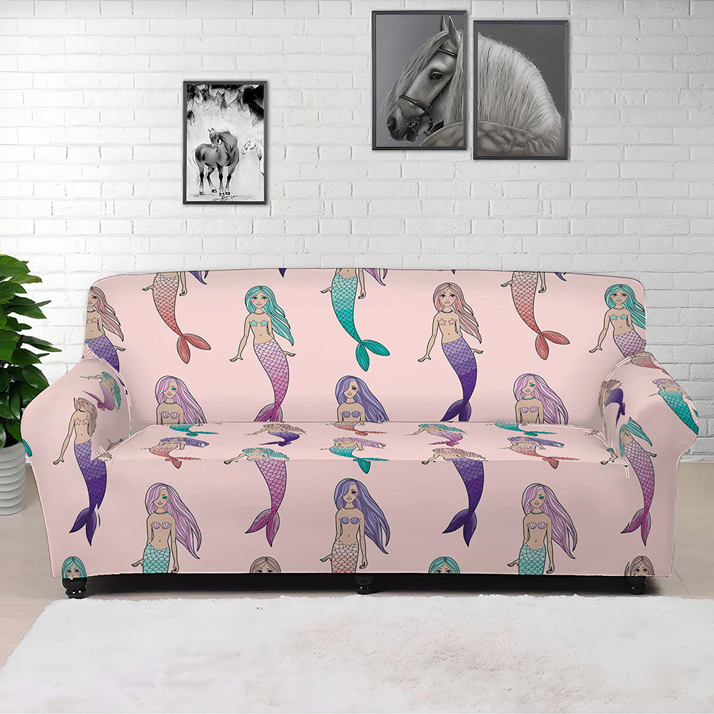 Mermaid Girls Pattern Print Sofa Cover