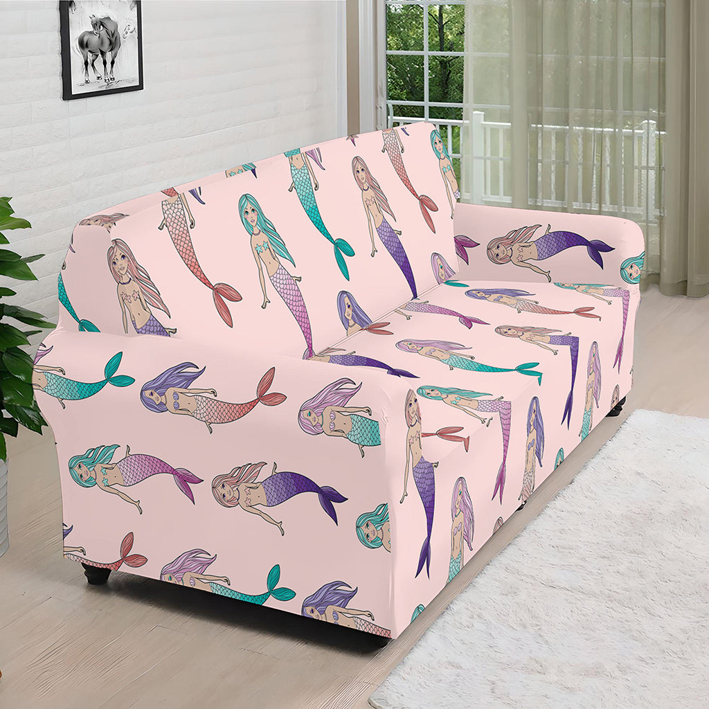 Mermaid Girls Pattern Print Sofa Cover