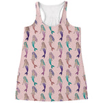 Mermaid Girls Pattern Print Women's Racerback Tank Top