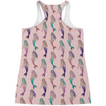 Mermaid Girls Pattern Print Women's Racerback Tank Top