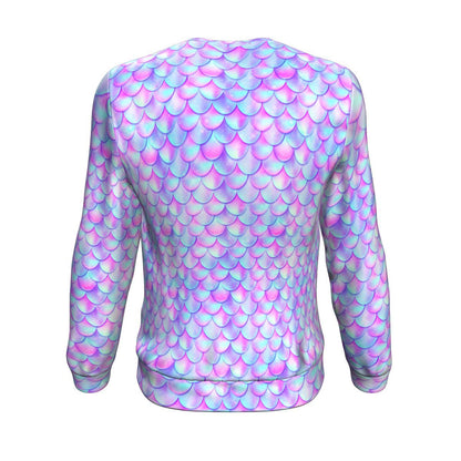 Mermaid Scales I Can't Run I'm A Mermaid Unisex Crewneck Sweatshirt GearFrost