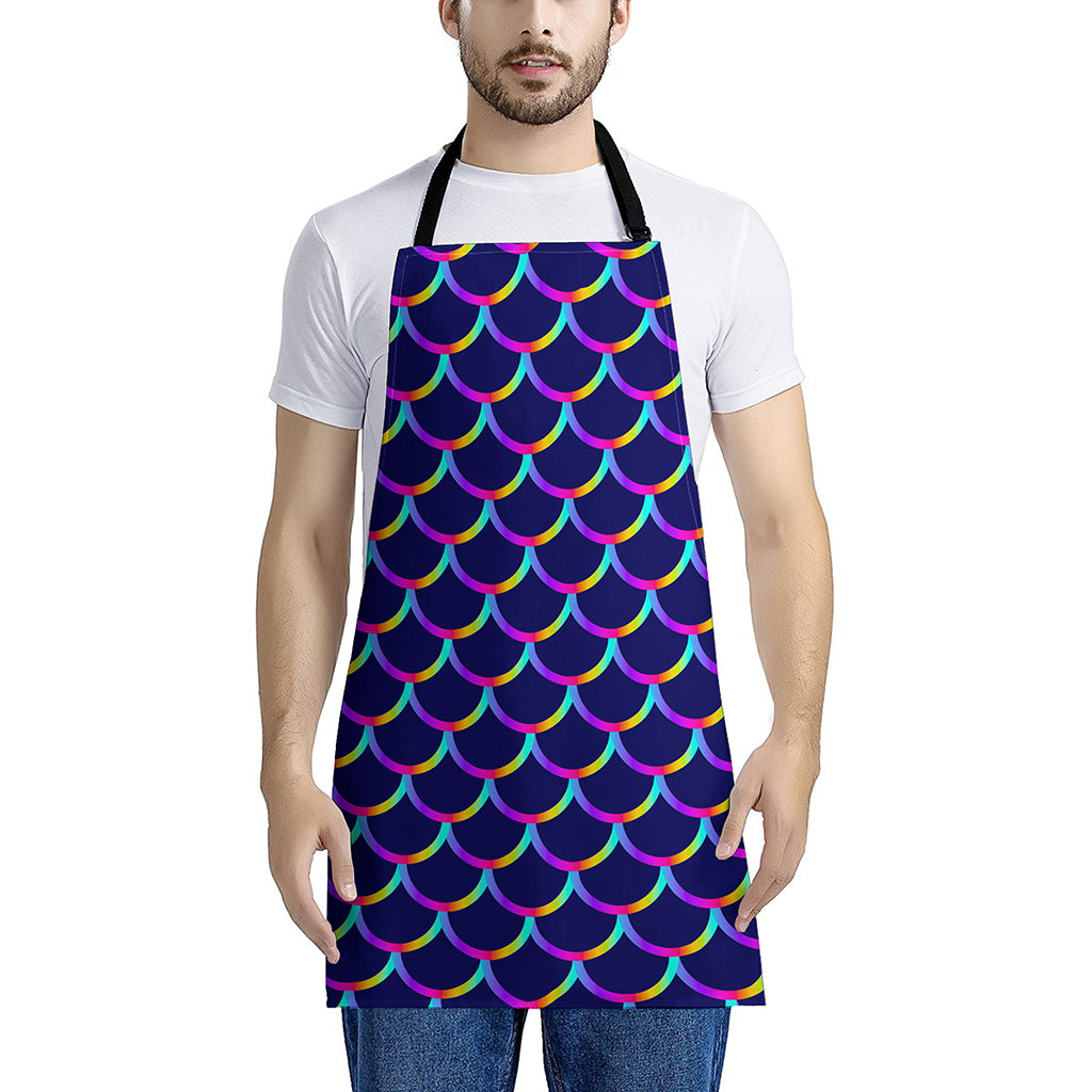 Mermaid Scales Pattern Print Apron