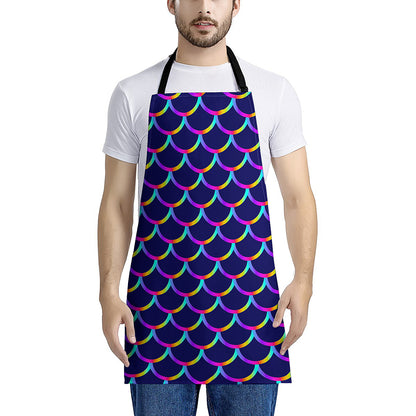 Mermaid Scales Pattern Print Apron