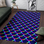 Mermaid Scales Pattern Print Area Rug GearFrost