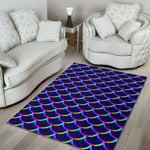 Mermaid Scales Pattern Print Area Rug GearFrost