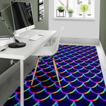 Mermaid Scales Pattern Print Area Rug GearFrost