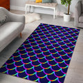 Mermaid Scales Pattern Print Floor Mat