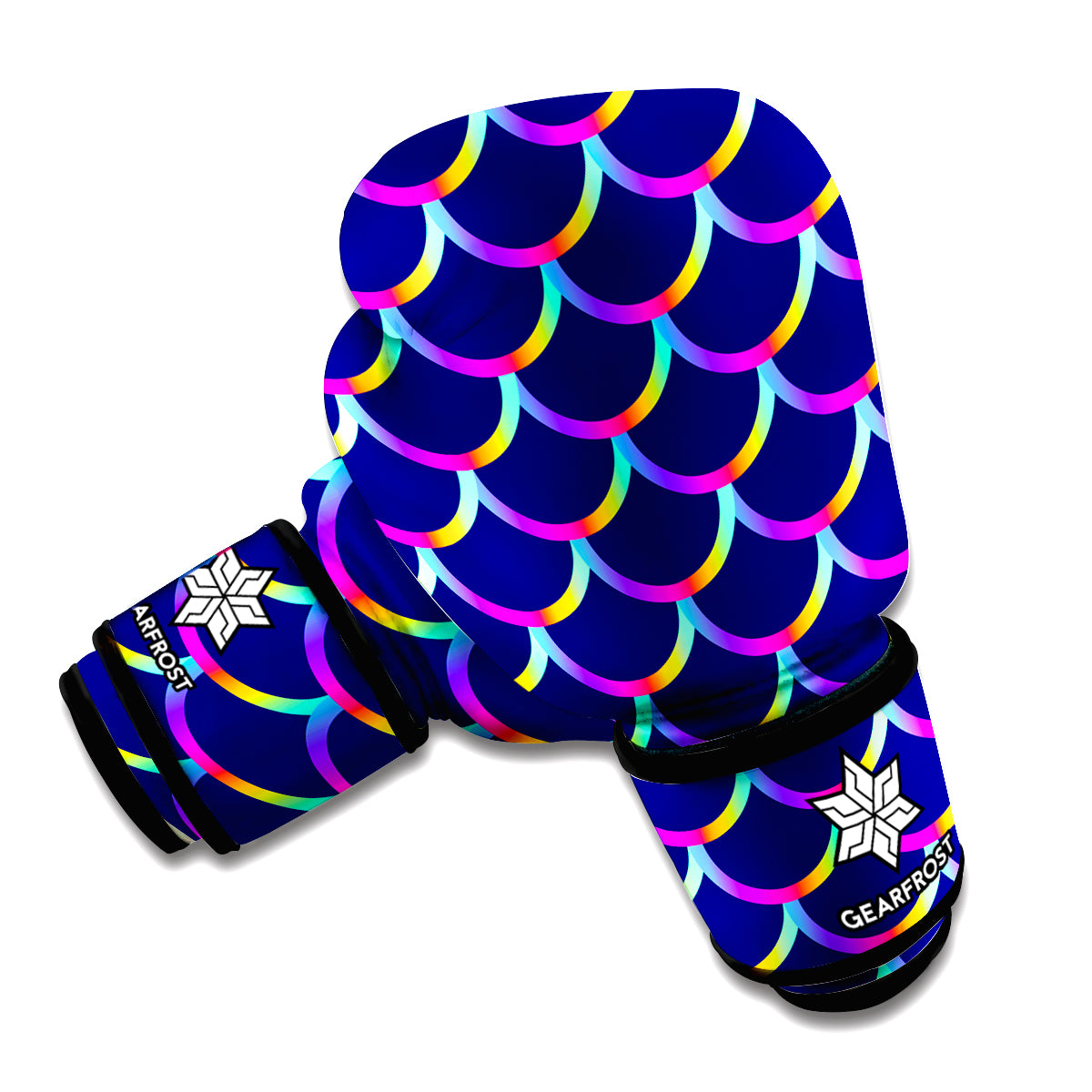 Mermaid Scales Pattern Print Boxing Gloves