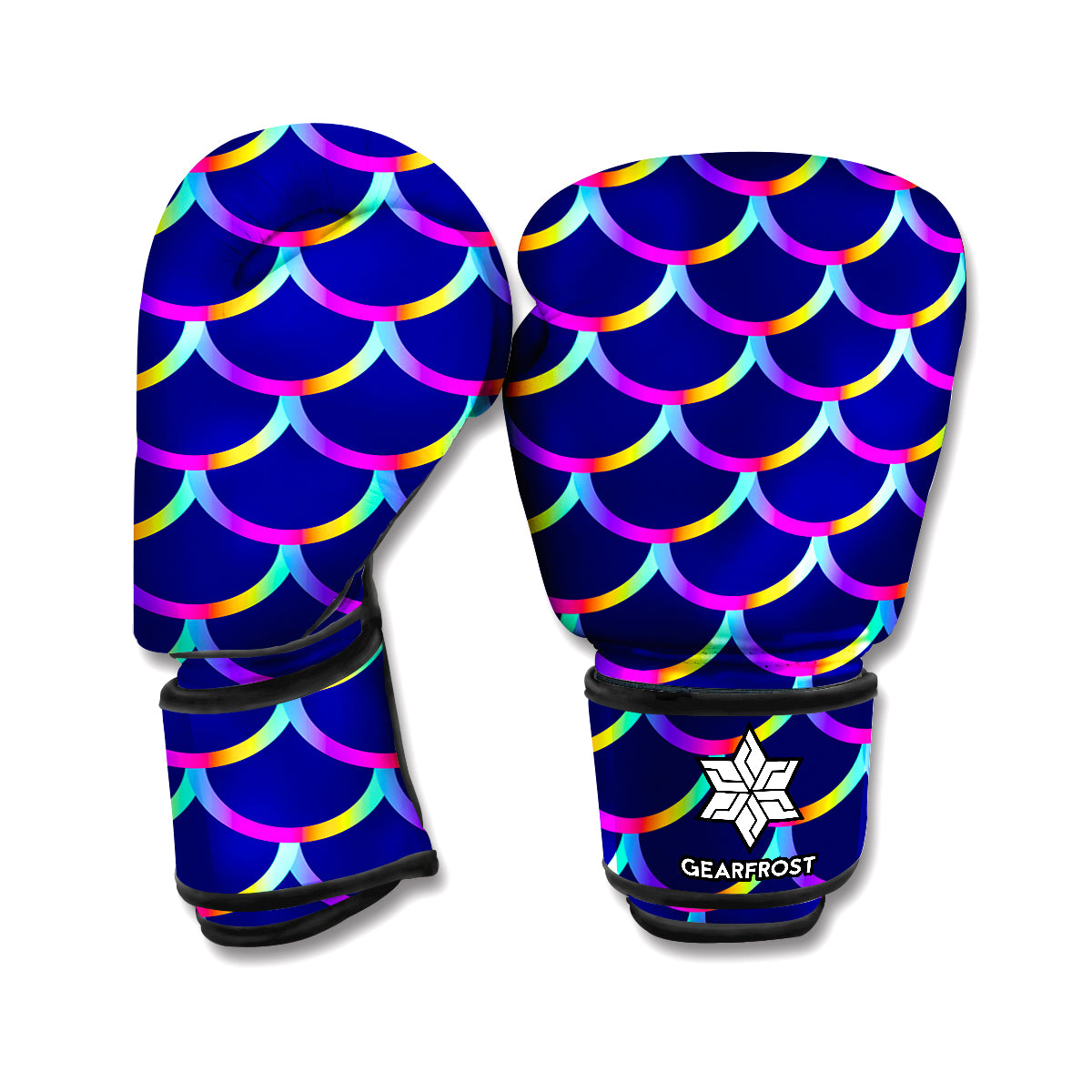 Mermaid Scales Pattern Print Boxing Gloves
