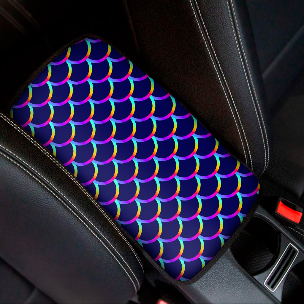Mermaid Scales Pattern Print Car Center Console Cover