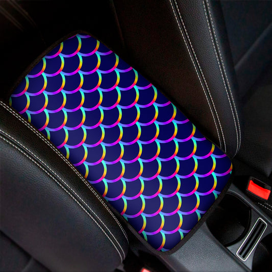 Mermaid Scales Pattern Print Car Center Console Cover