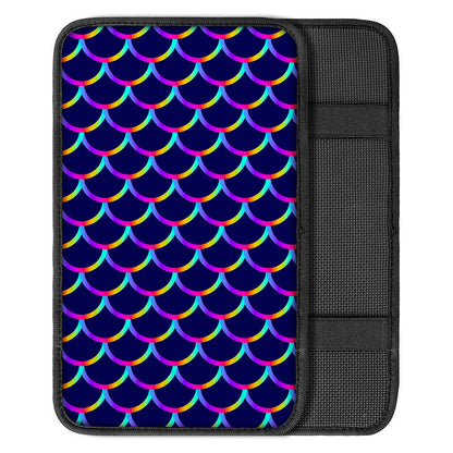 Mermaid Scales Pattern Print Car Center Console Cover