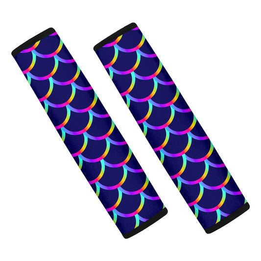 Mermaid Scales Pattern Print Car Seat Belt Covers
