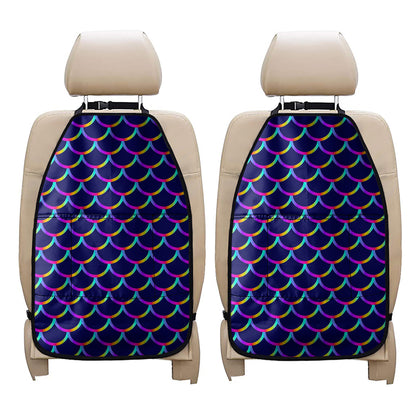 Mermaid Scales Pattern Print Car Seat Organizers