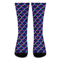 Mermaid Scales Pattern Print Crew Socks