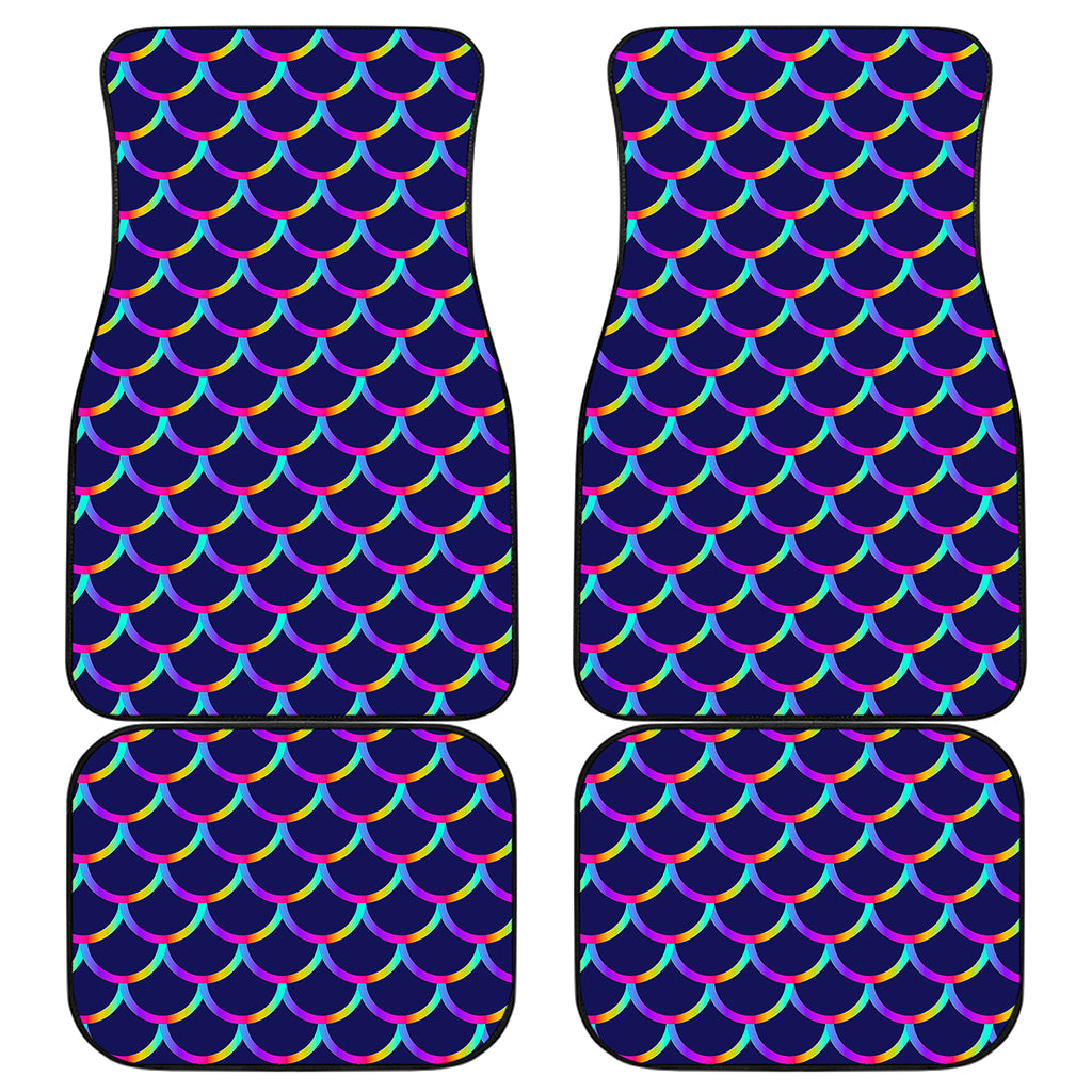 Mermaid Scales Pattern Print Front and Back Car Floor Mats